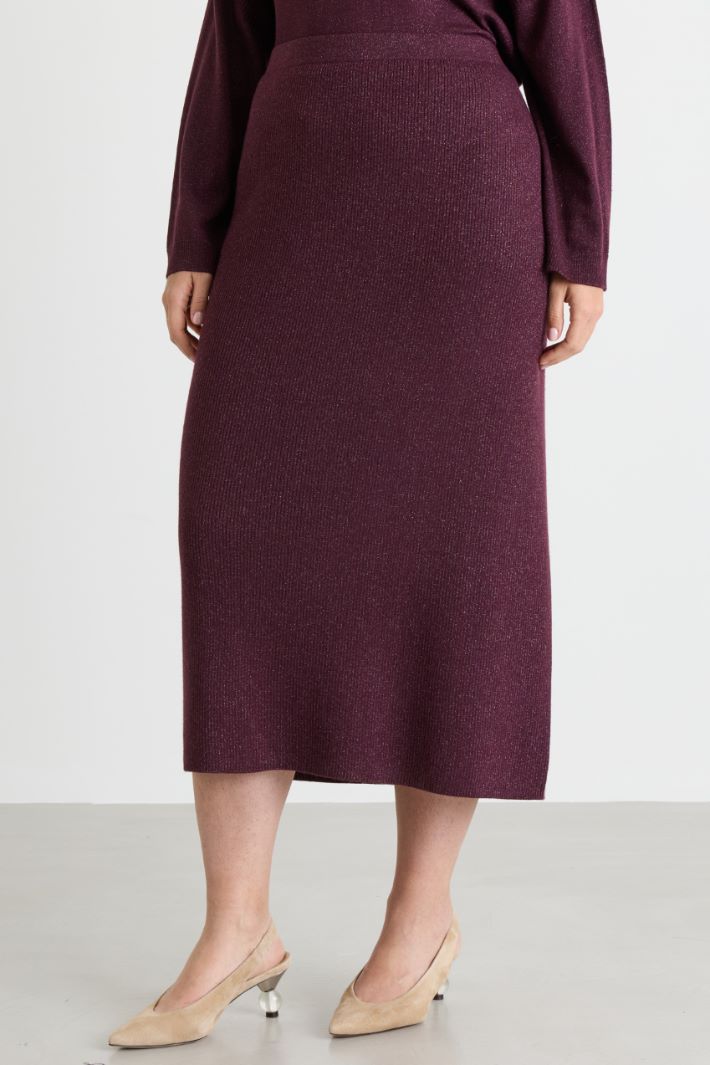 Knitted skirt - BORDEAUX - Intrend - 2