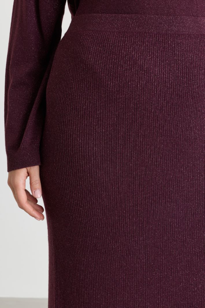 Knitted skirt - BORDEAUX - Intrend - 3