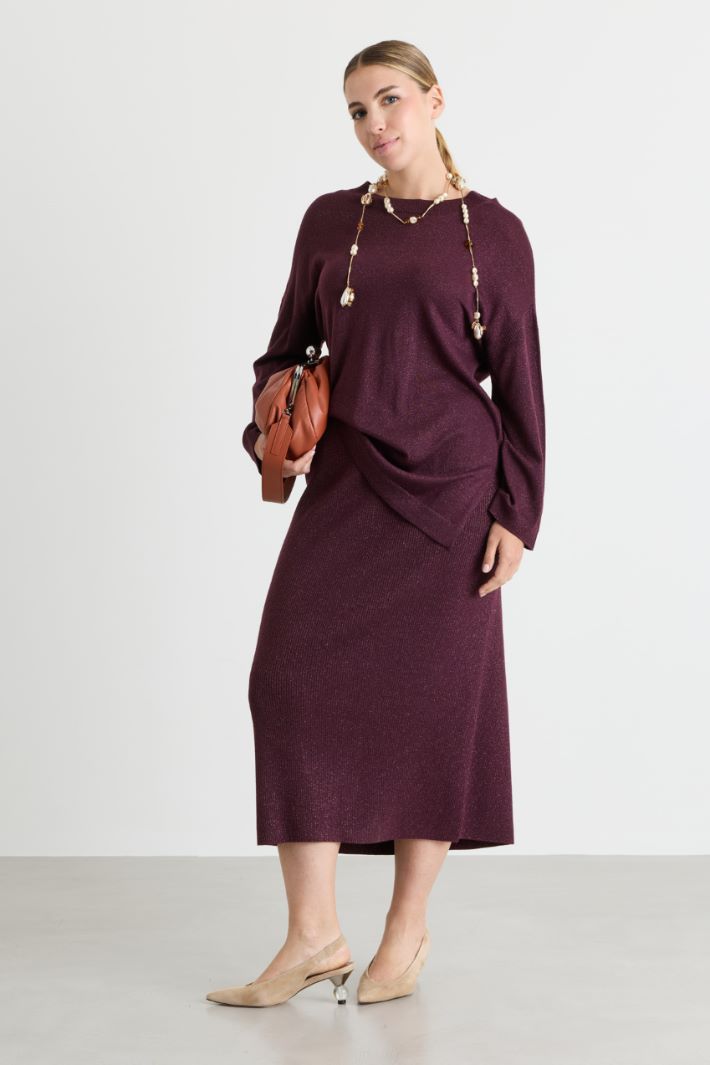 Knitted skirt - BORDEAUX - Intrend