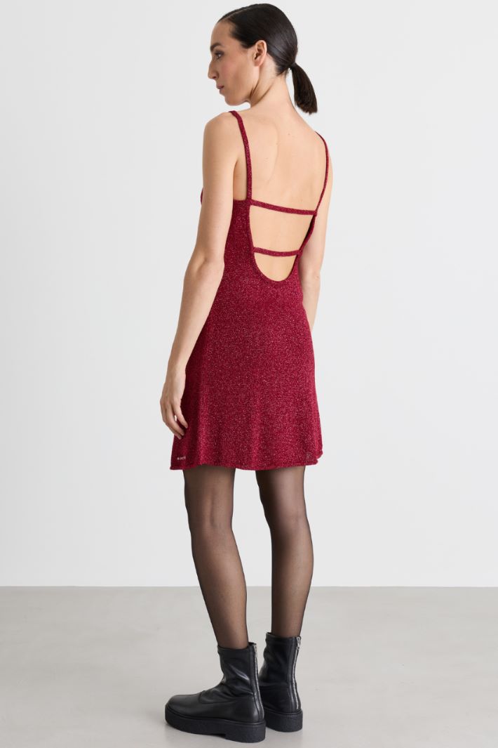 Short knitted dress - RED - Intrend - 4