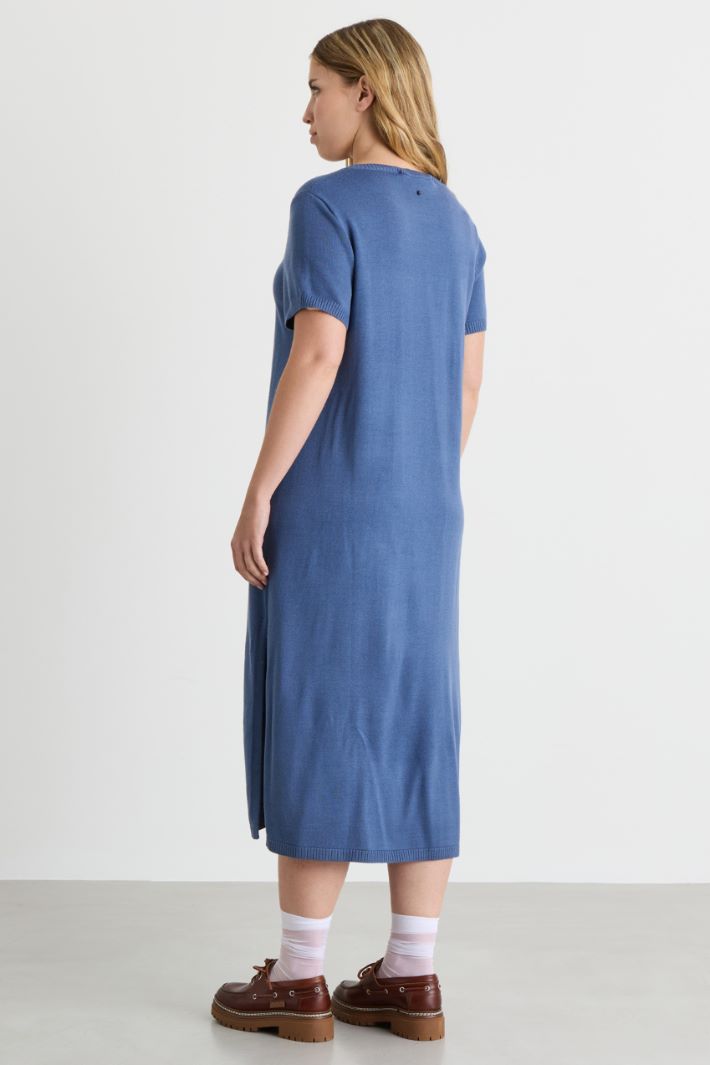 Knitted dress - BLUE - Intrend - 4