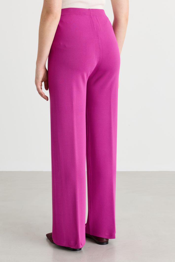 Elasticated-waist trousers - FUCHSIA - Intrend - 4
