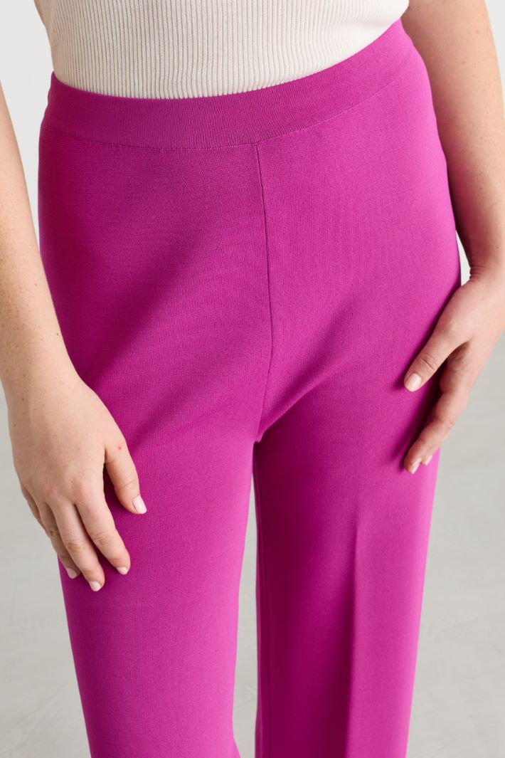 Elasticated-waist trousers - FUCHSIA - Intrend - 3