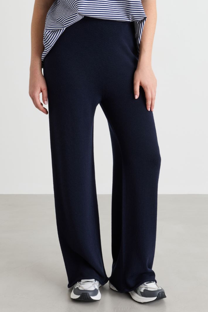 Pantalone in maglia - BLU - Intrend - 2