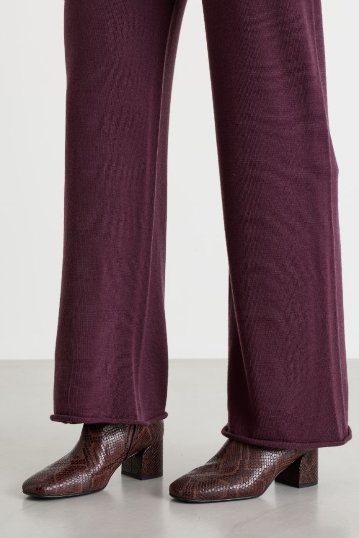 Pantalone in maglia - VIOLA - Intrend - 3