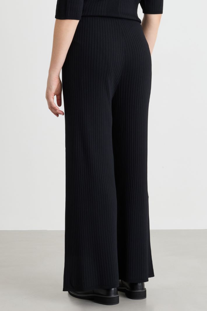 Knit trousers - BLACK - Intrend - 4
