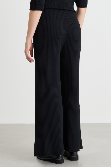 Pantalone in maglia a costine