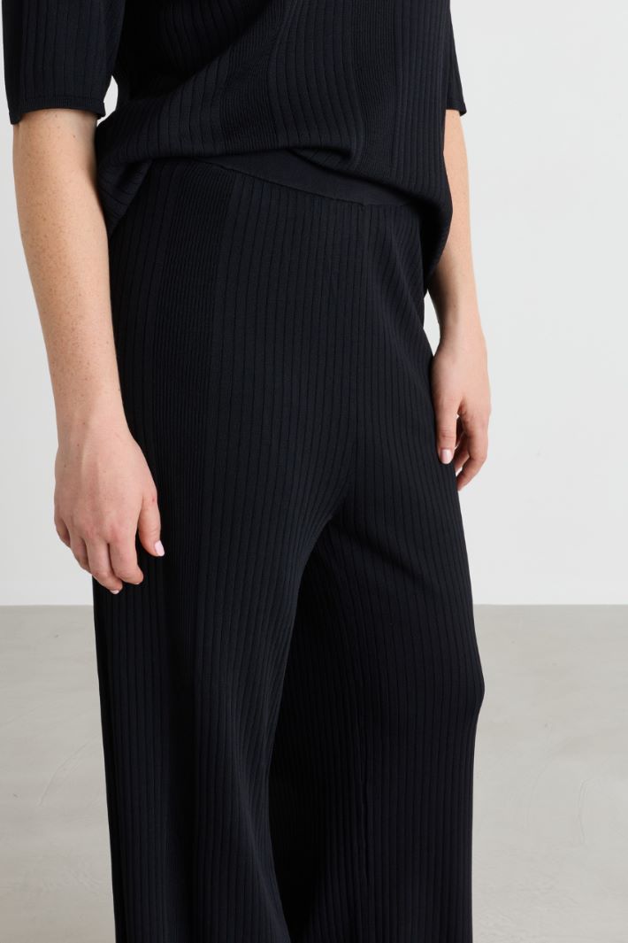Knit trousers - BLACK - Intrend - 3