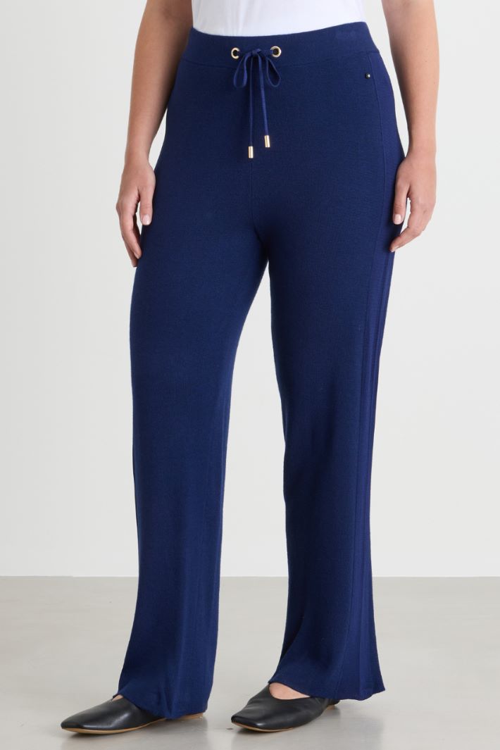 Pantalone in maglia - BLU - Intrend - 2