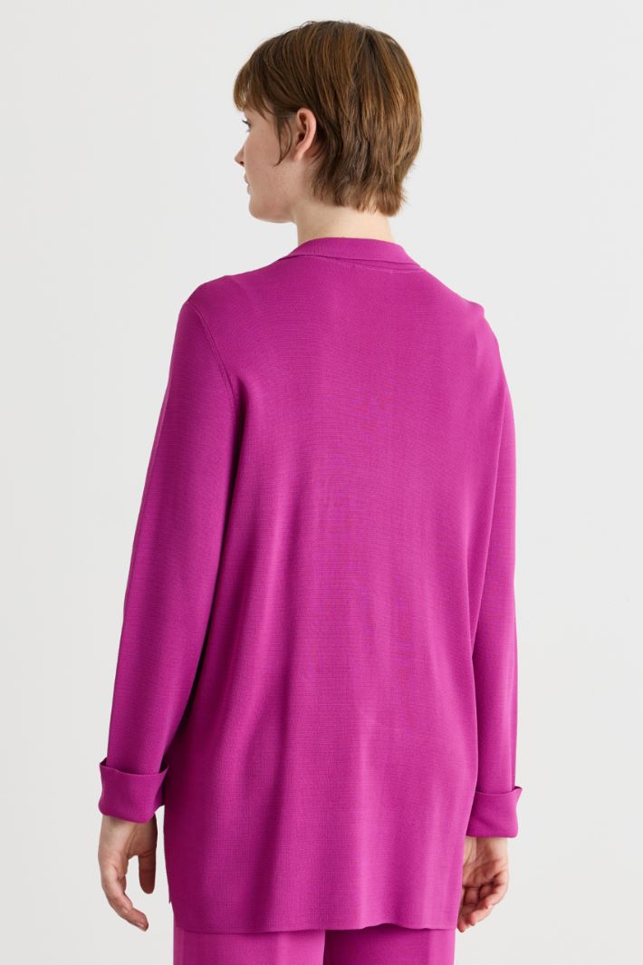 Cardigan con revers - FUXIA - Intrend - 4