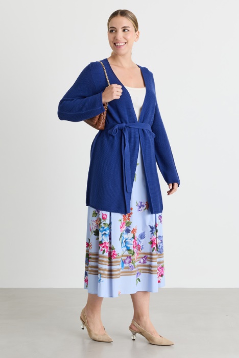 Cardigan mit Bindegürtel - Intrend