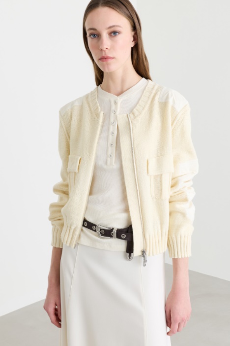 Cardigan with duchesse details - Intrend