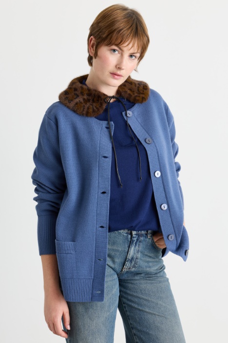 Cardigan with removable collar - Intrend