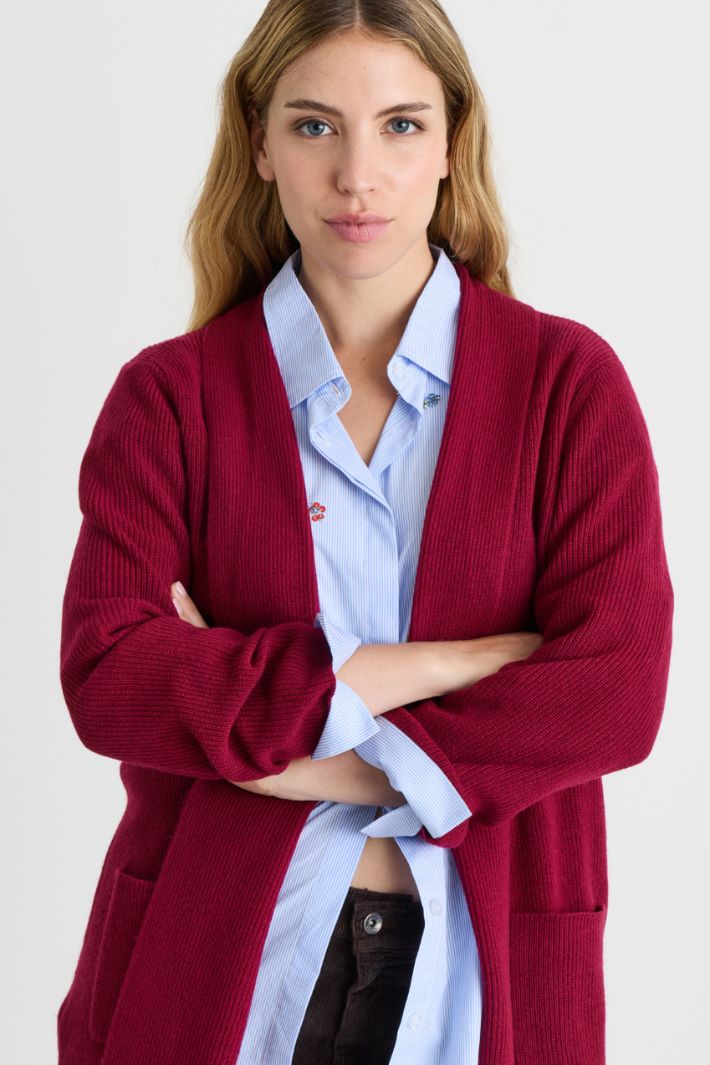 Cardigan ouvert - ROUGE - Intrend - 3