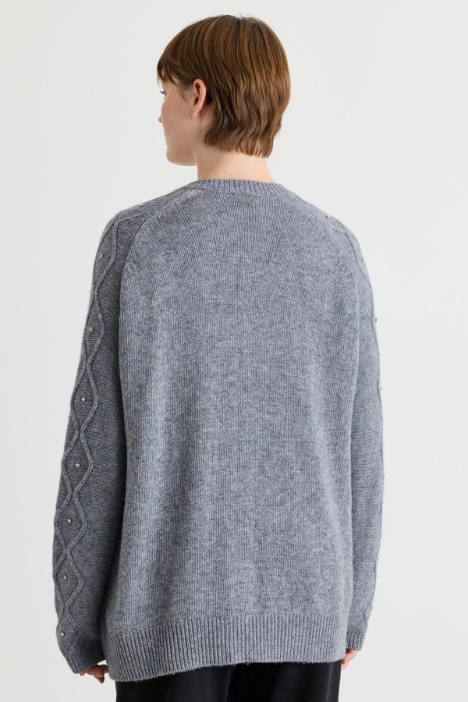 Cardigan con strass