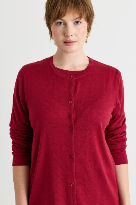 Cardigan in filato leggero di seta