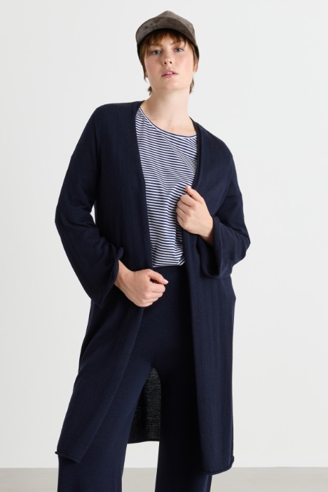 Single-Button Longline Cardigan - Intrend