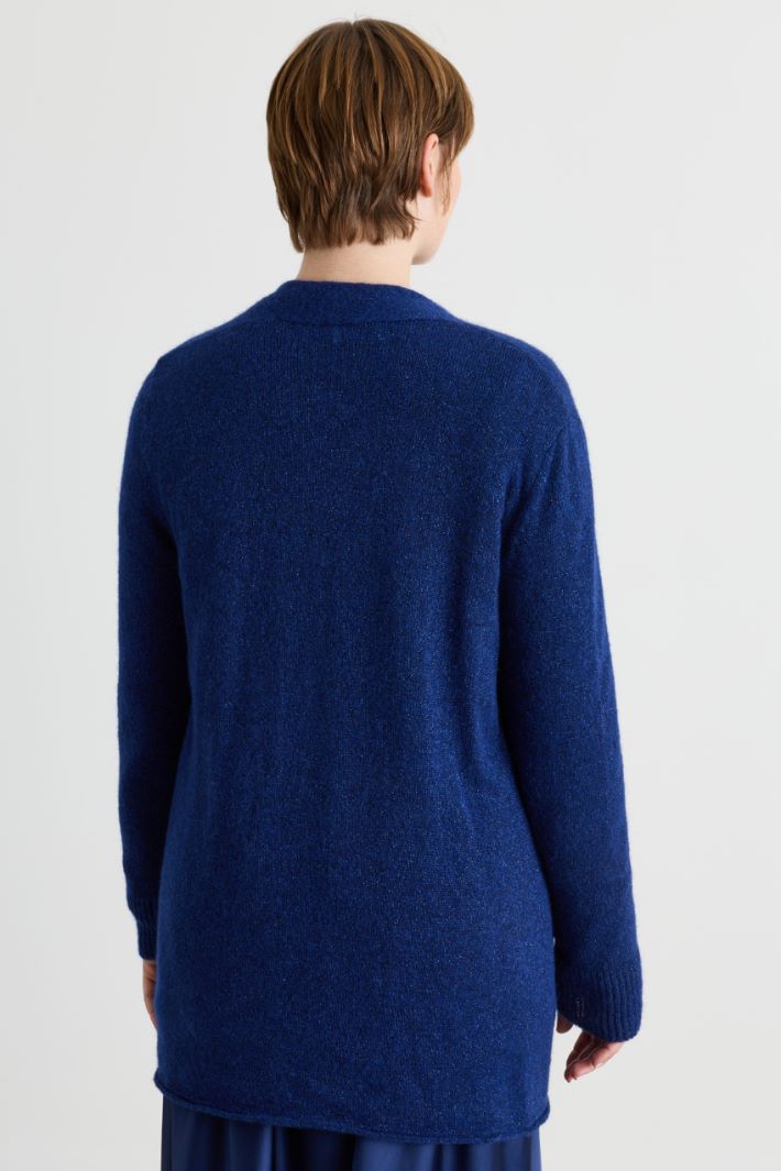 Cardigan mit Gürtel - BLAU - Intrend - 4