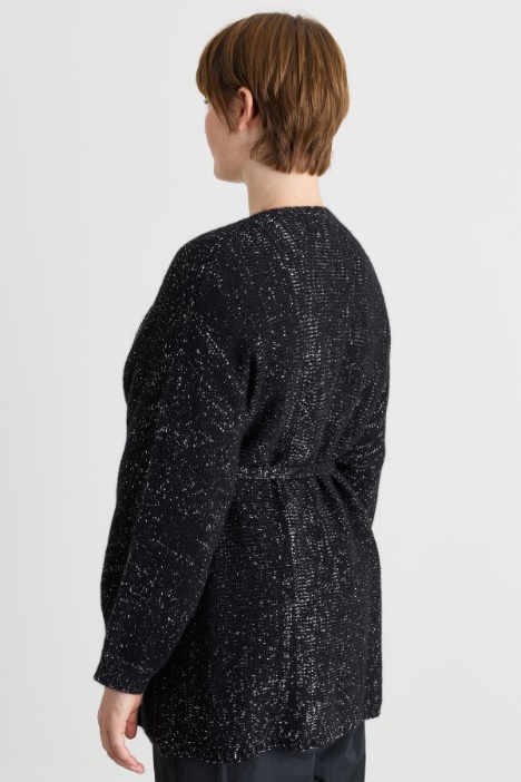 Cardigan effetto laminato