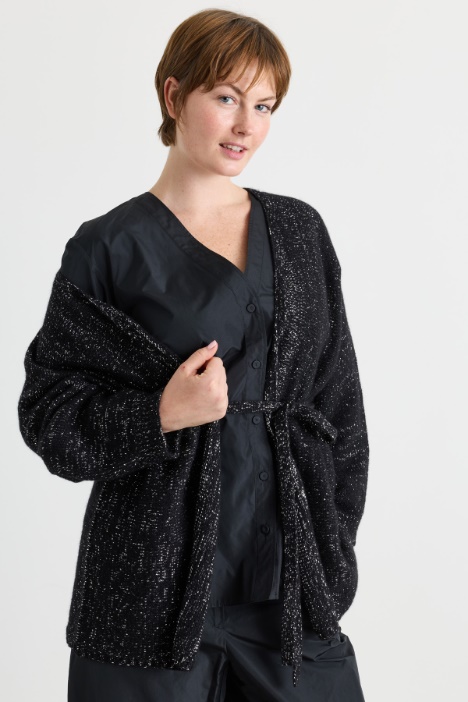 Metallic-effect cardigan - Intrend