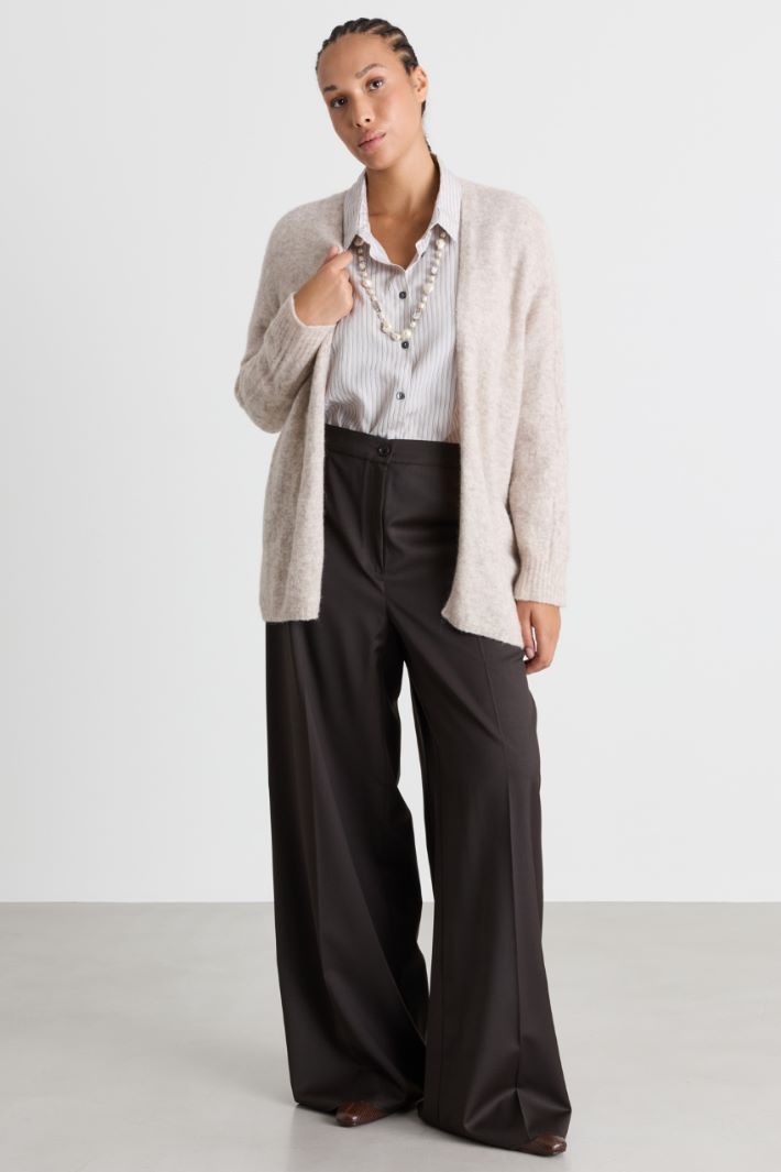 Cardigan ceinturé - BEIGE - Intrend