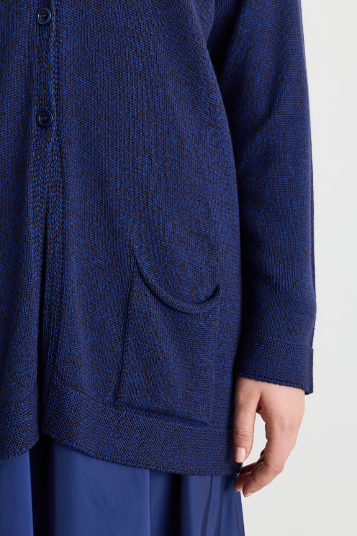 Patch Pocket Cardigan - BLUE - Intrend - 3