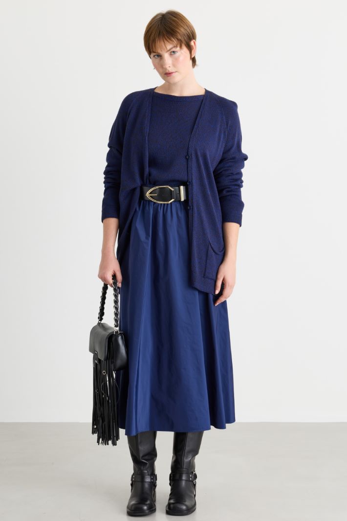 Patch Pocket Cardigan - BLUE - Intrend