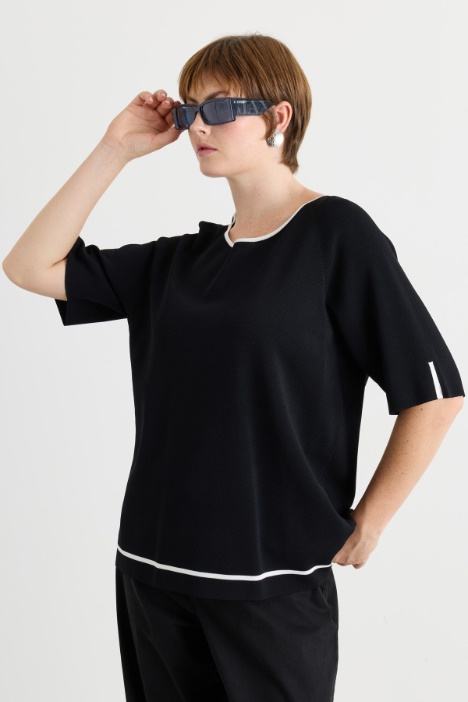 Contrast-detail knit - Intrend