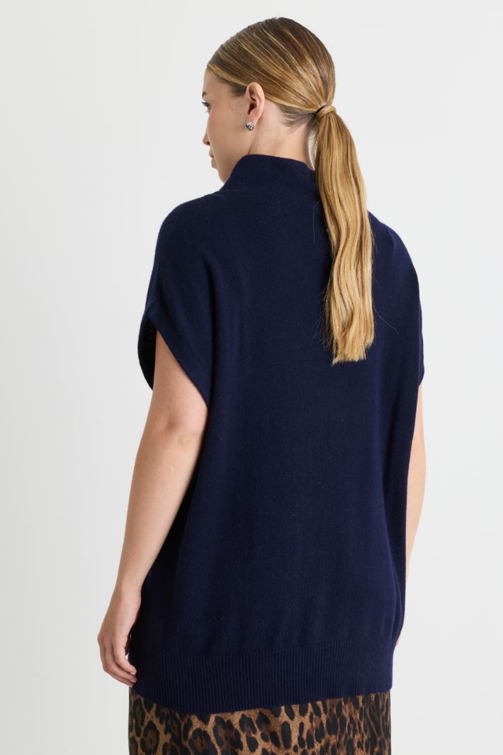 Kimono-sleeve jumper - BLUE - Intrend - 4