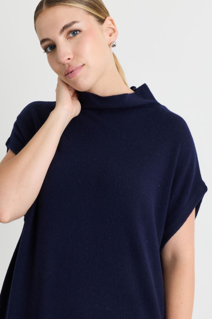Kimono-sleeve jumper - BLUE - Intrend - 3