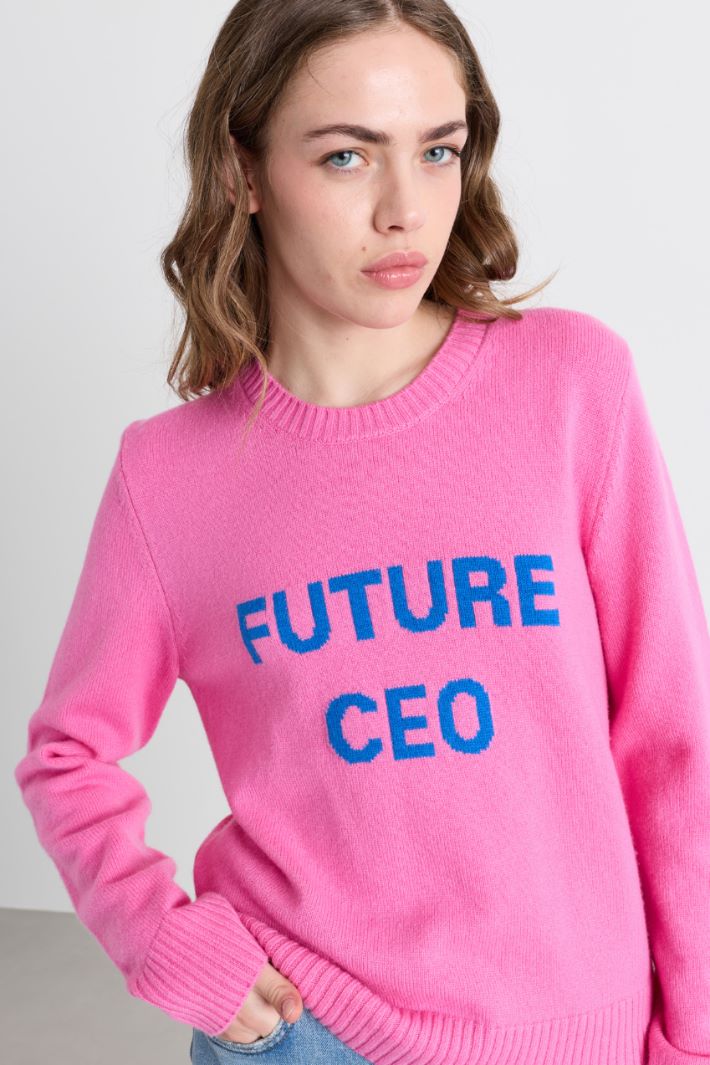 Maglia con intarsio - FUXIA - Intrend - 3