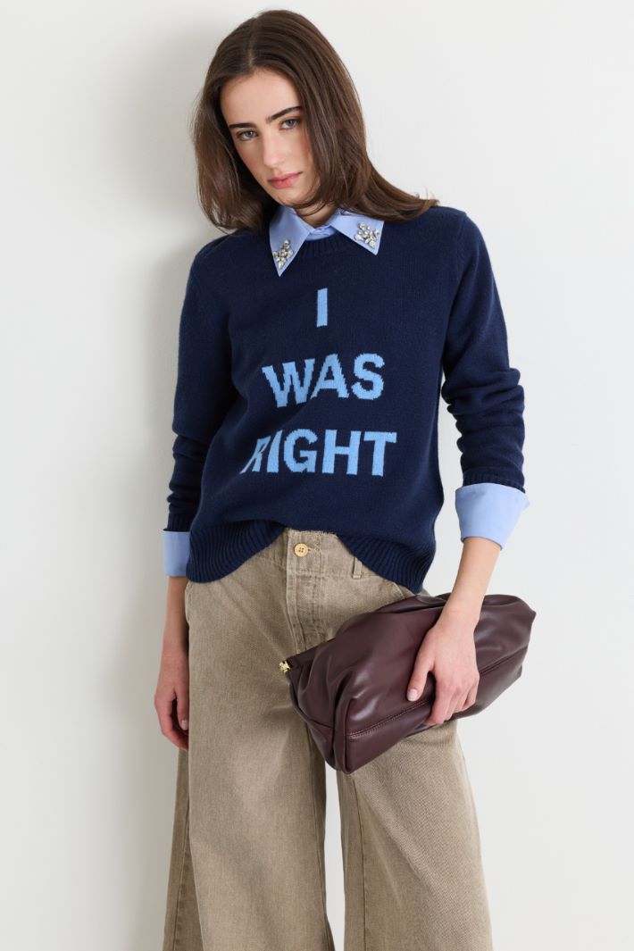 Intarsia jumper - BLUE LIGHT BLUE - Intrend - 2
