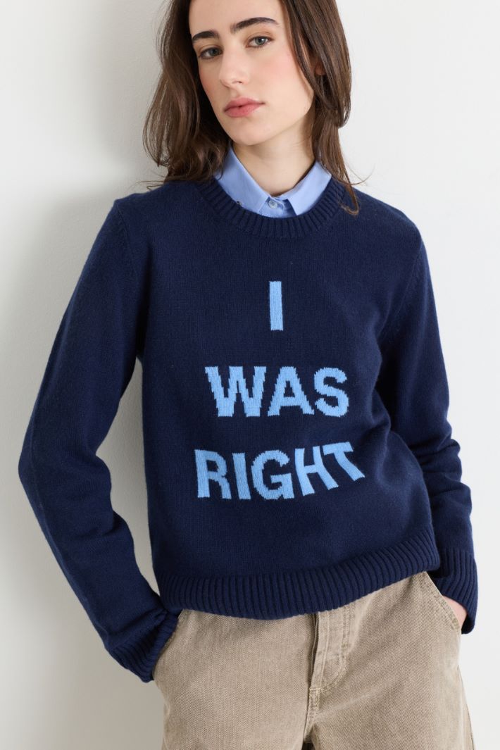 Intarsia jumper - BLUE LIGHT BLUE - Intrend - 3