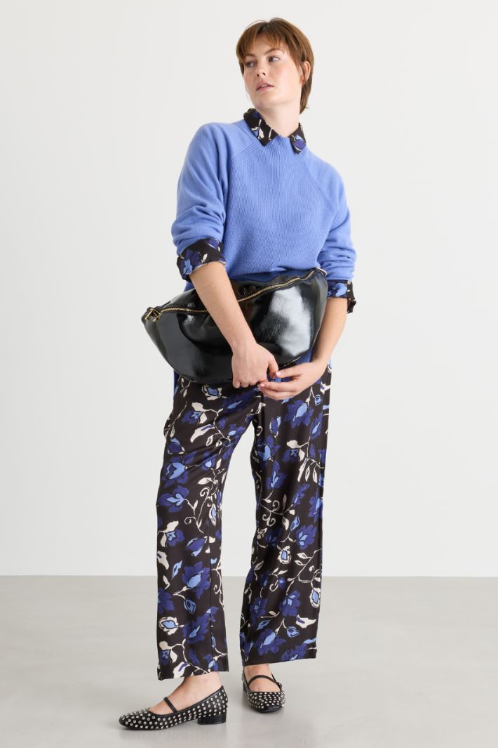 Funnel-neck jumper - LIGHT BLUE - Intrend