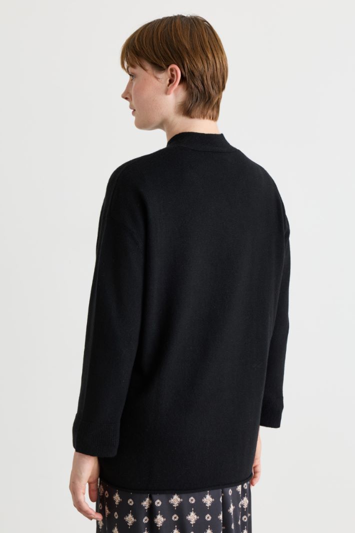 Scarf-neck jumper - BLACK - Intrend - 4