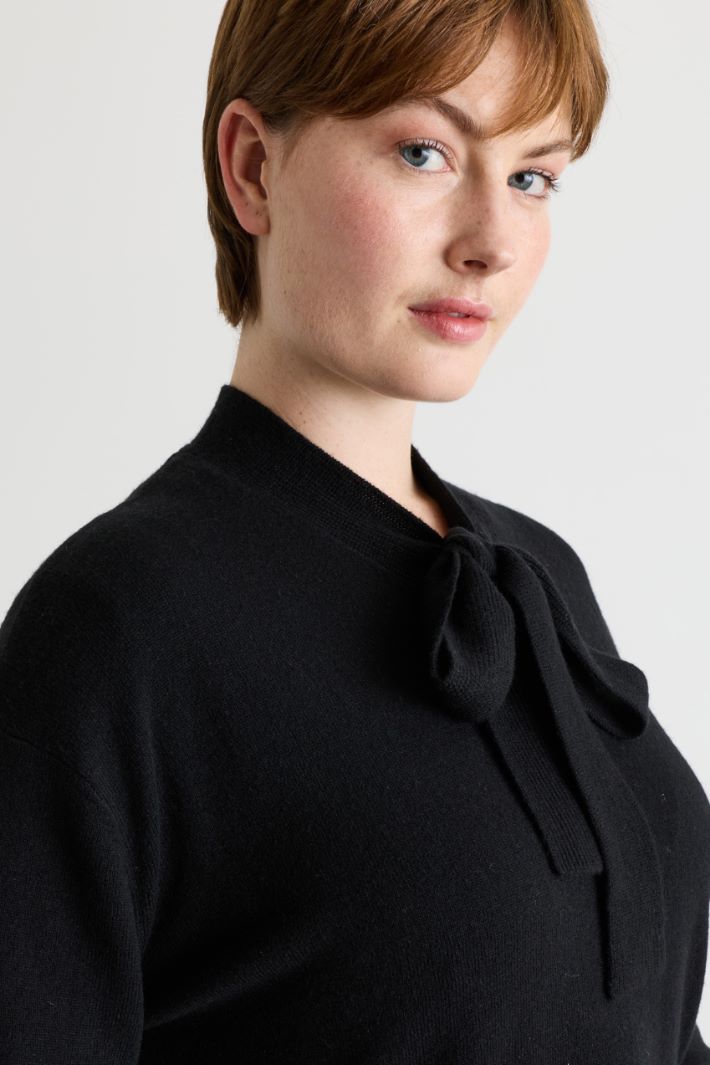 Scarf-neck jumper - BLACK - Intrend - 3