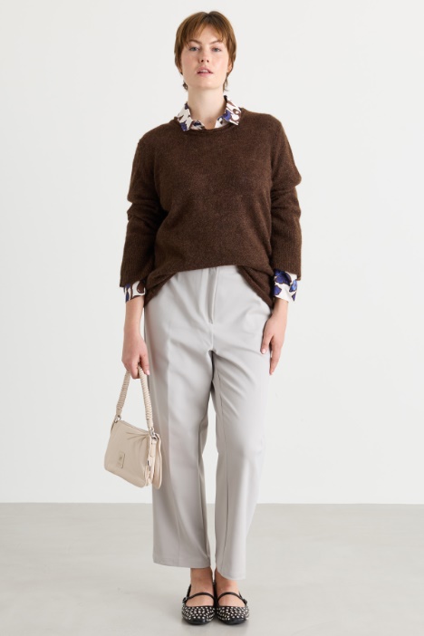 Strickpullover mit Glockenärmeln - Intrend