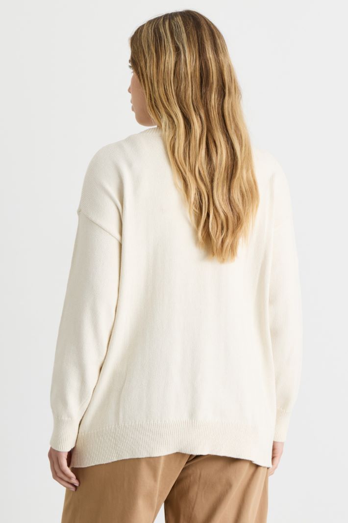 Jacquard jumper - WHITE - Intrend - 4