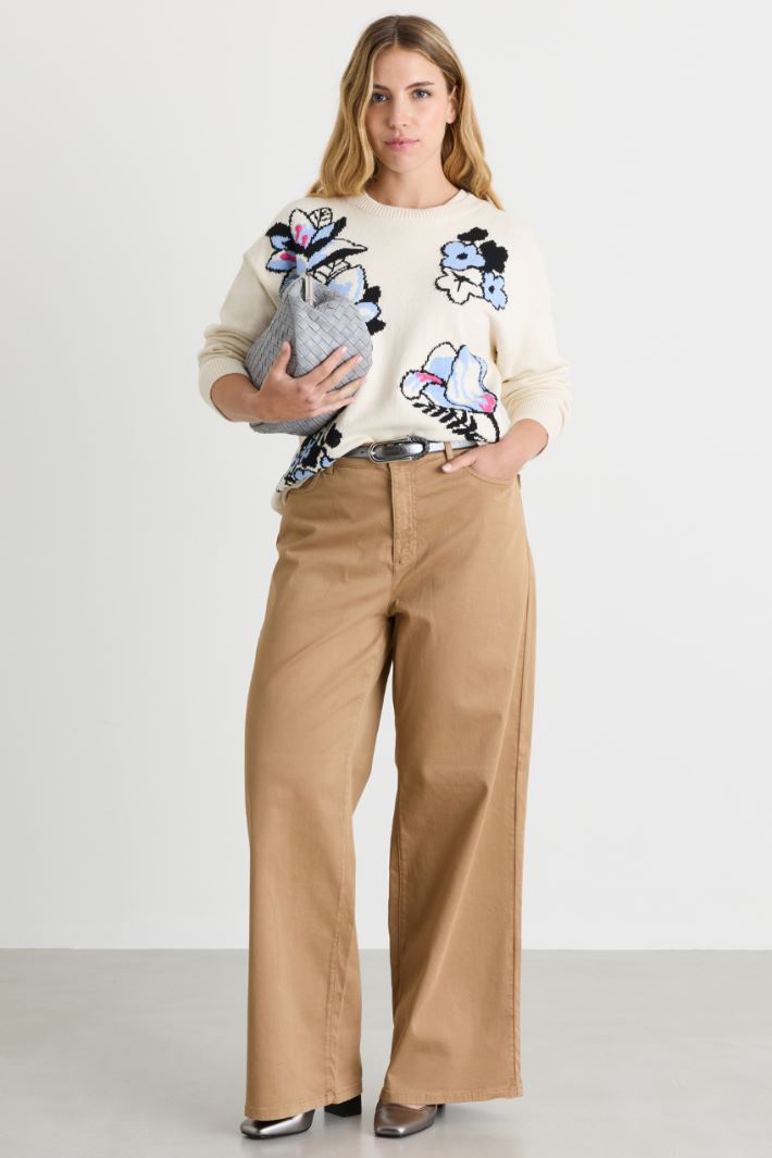 Jacquard jumper - WHITE - Intrend