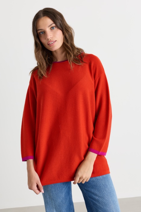 Contrast-trim jumper - Intrend