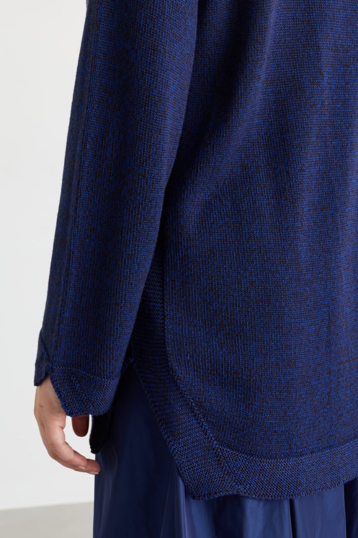 Oversize-Pullover mit Schlitzen - BLAU - Intrend - 3