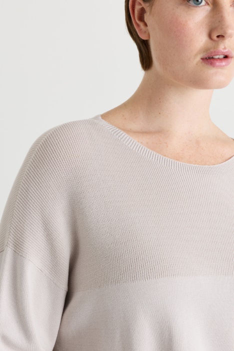Maglia in misto cotone con spacchi