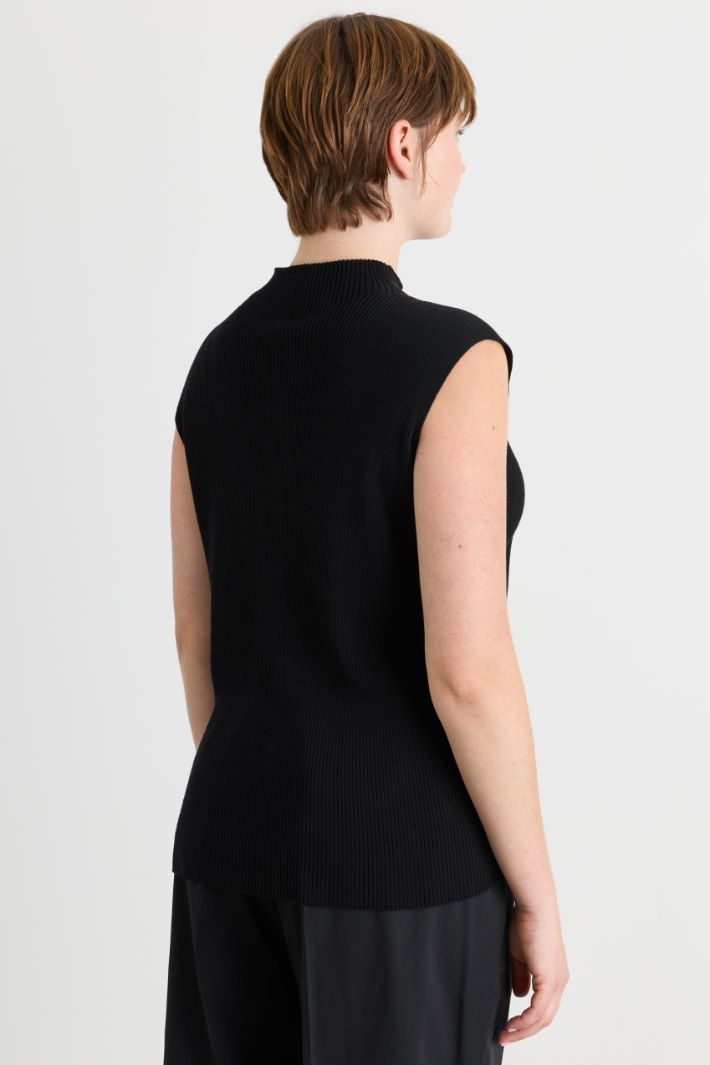Maglia a costine - NERO - Intrend - 4