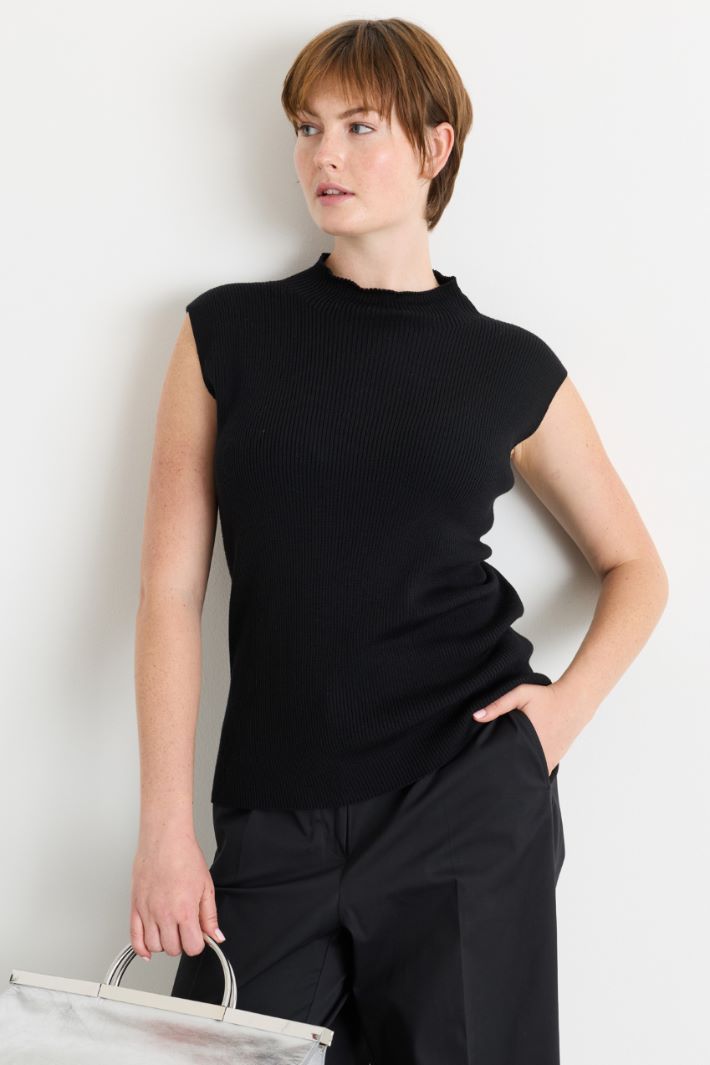 Maglia a costine - NERO - Intrend - 2