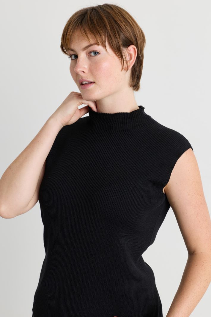 Maglia a costine - NERO - Intrend - 3