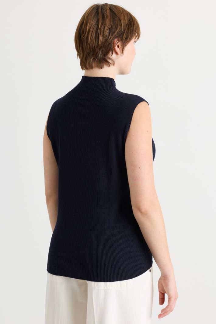 Pull côtelé - BLEU - Intrend - 4
