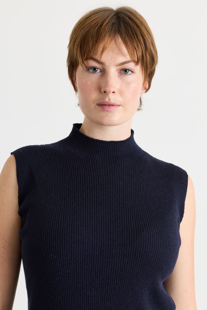 Pull côtelé - BLEU - Intrend - 3