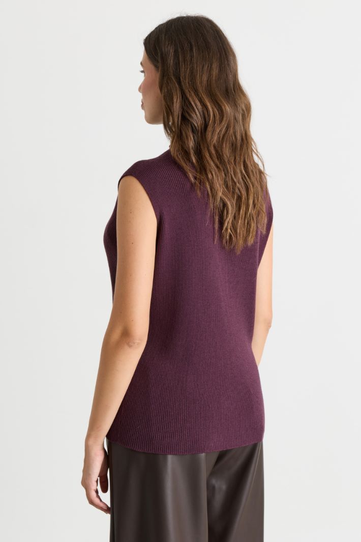 Ribbed jumper - VIOLET - Intrend - 4