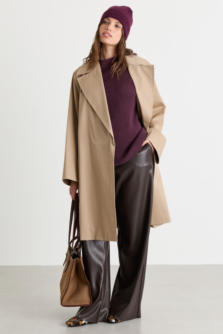 Ribbed jumper - VIOLET - Intrend