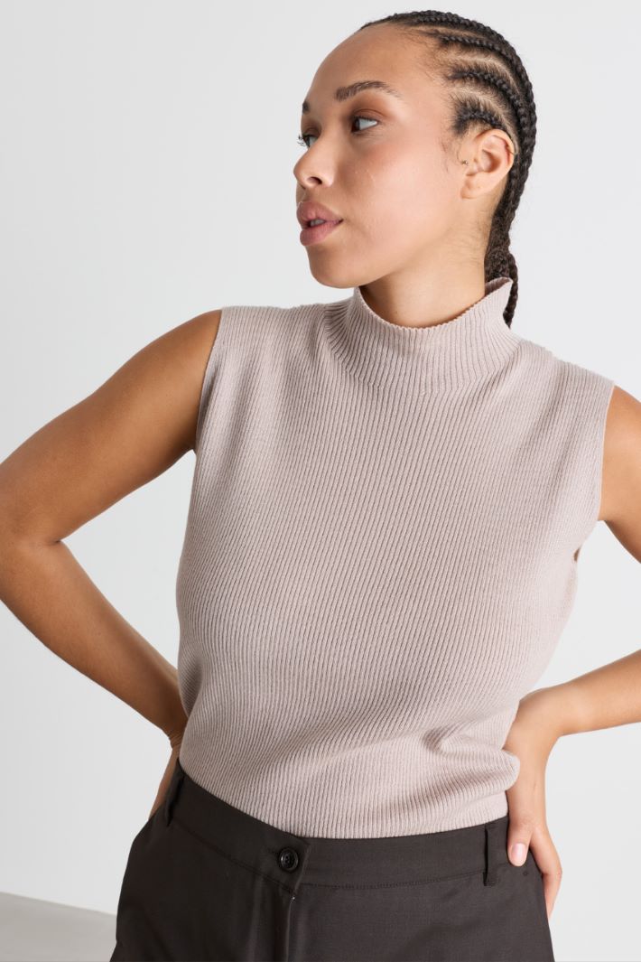 Rippstrickpullover - BEIGE - Intrend - 3